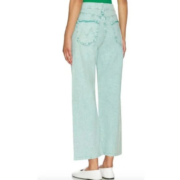 MOTHER The Dodger Ankle Wide Leg Jean in Just A Dab / Neptune Green 29 - Picture 2 of 9